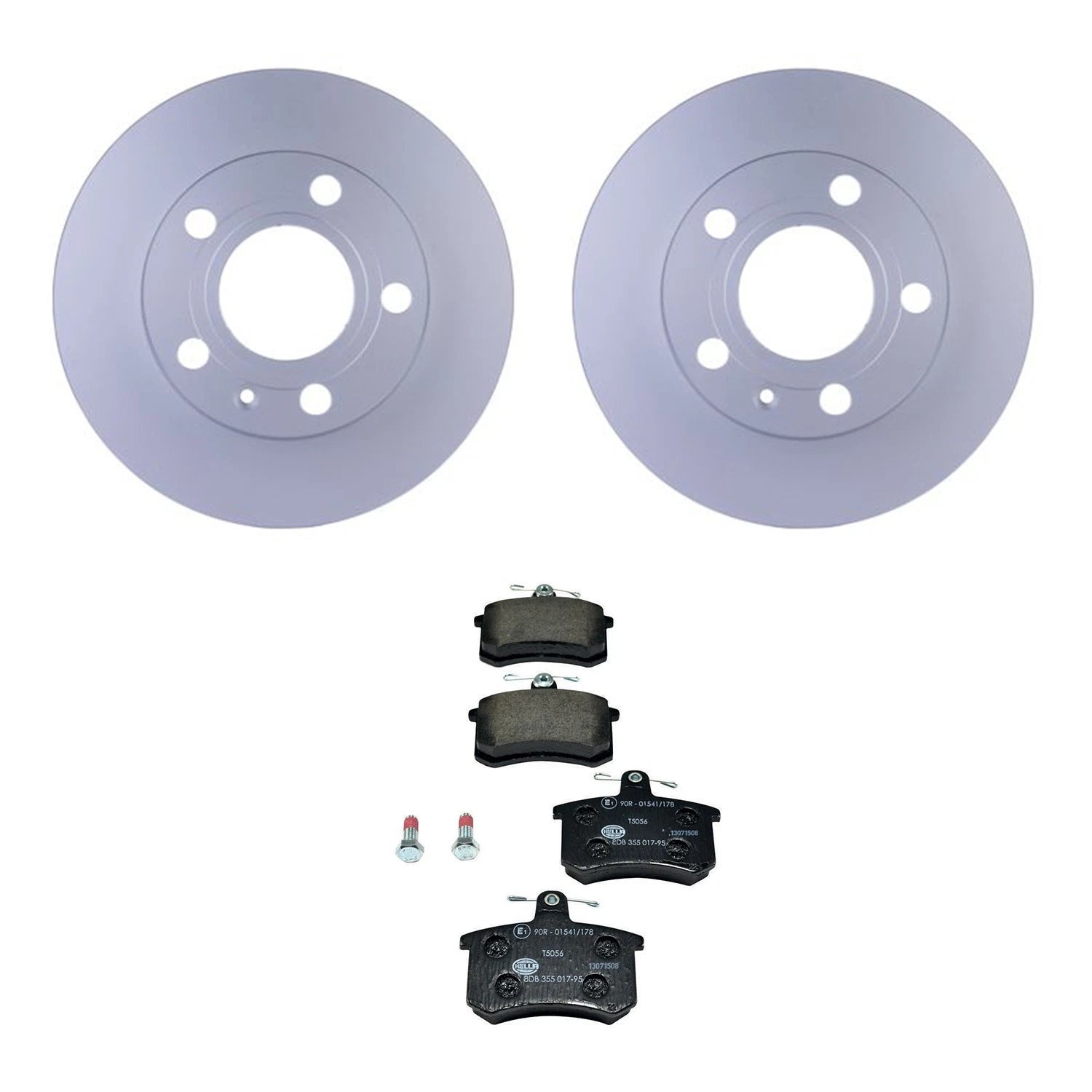 Hella Rear Rotors Low-Met Disc Brake Pad Kit for Audi A4 Quattro (1996–2001)