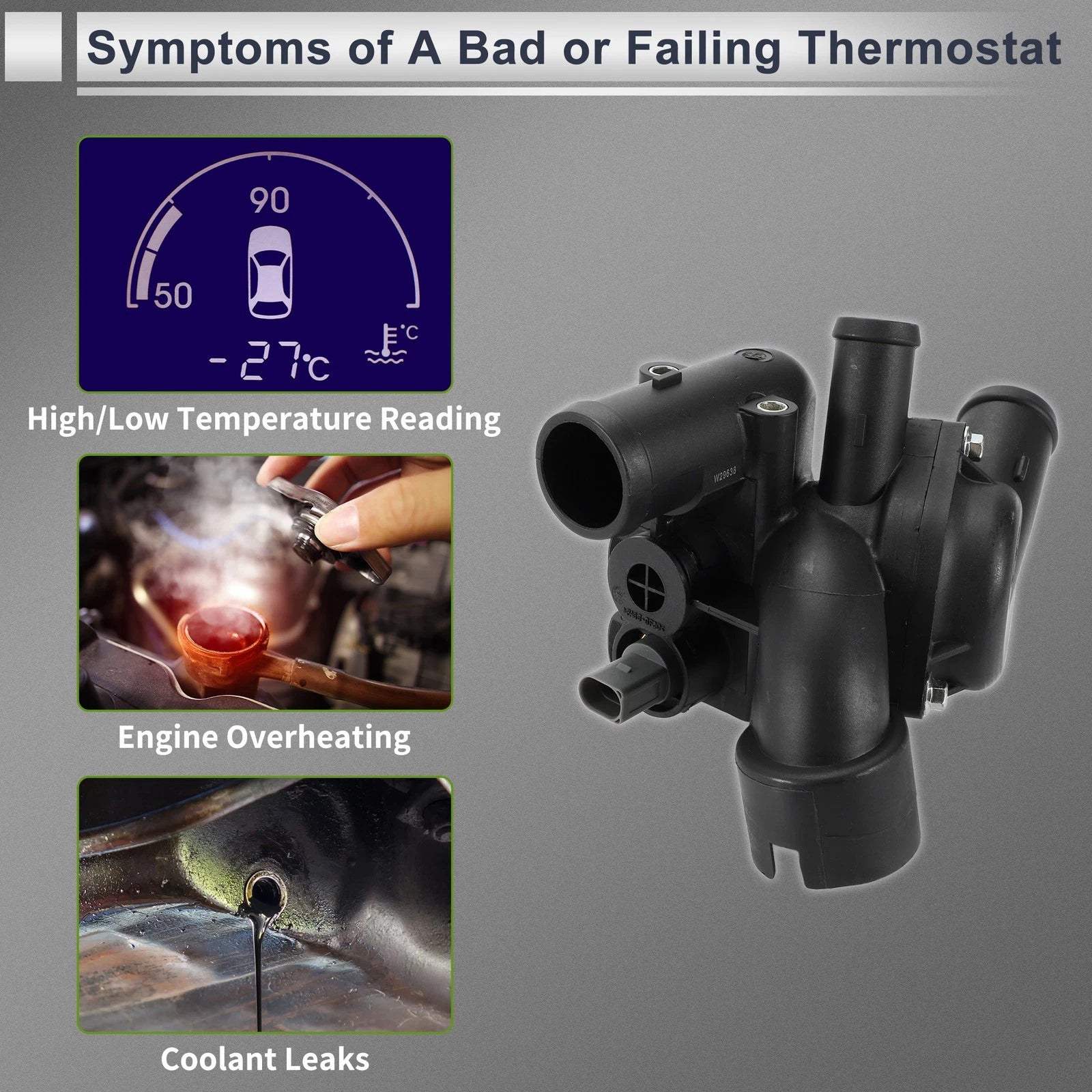 Engine Coolant Thermostat Housing Assembly for Volkswagen Touareg (2004–2007)