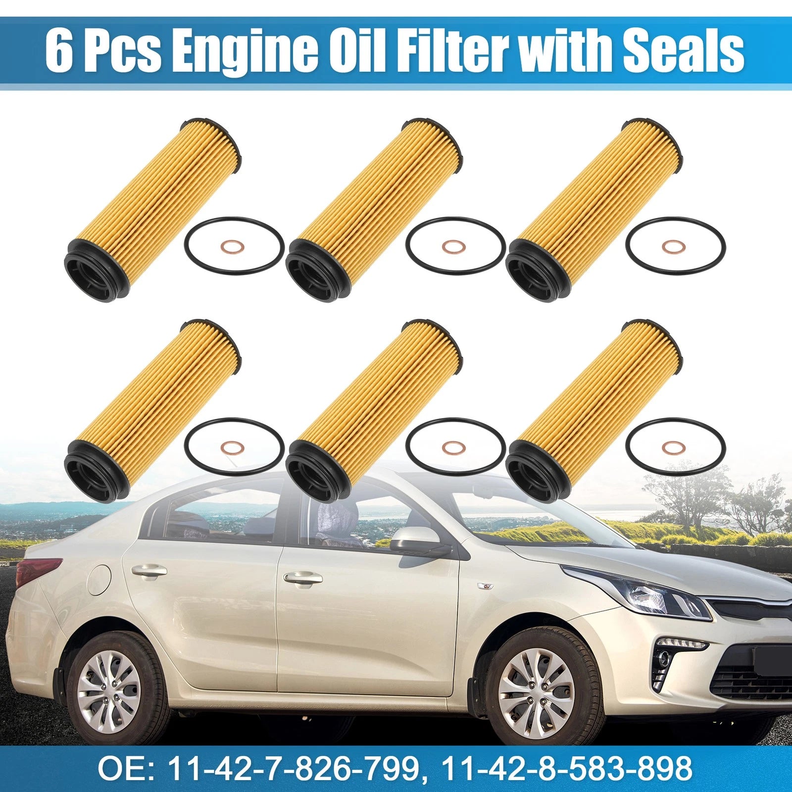 Engine Oil Filter 11-42-7-826-799 for BMW 740i (1993–2001)