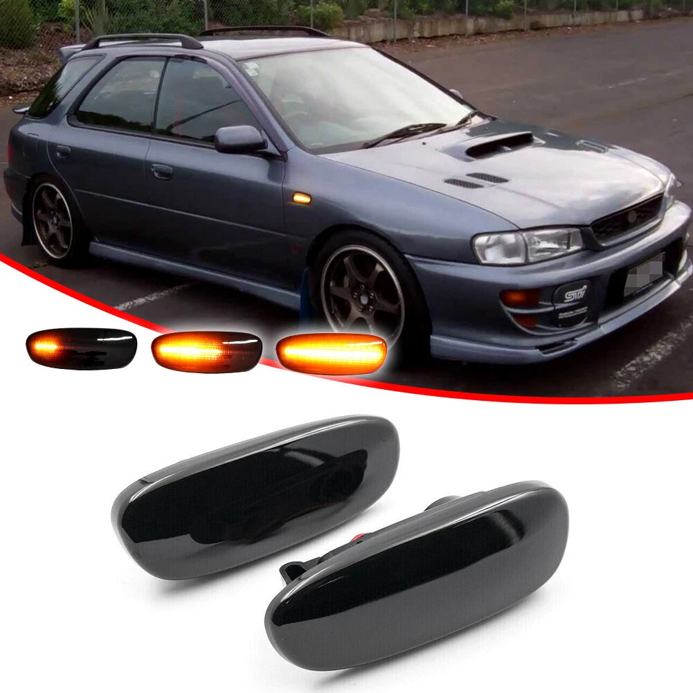 Sequential Smoked LED Side Marker Lights for Subaru Impreza (1993–2001)
