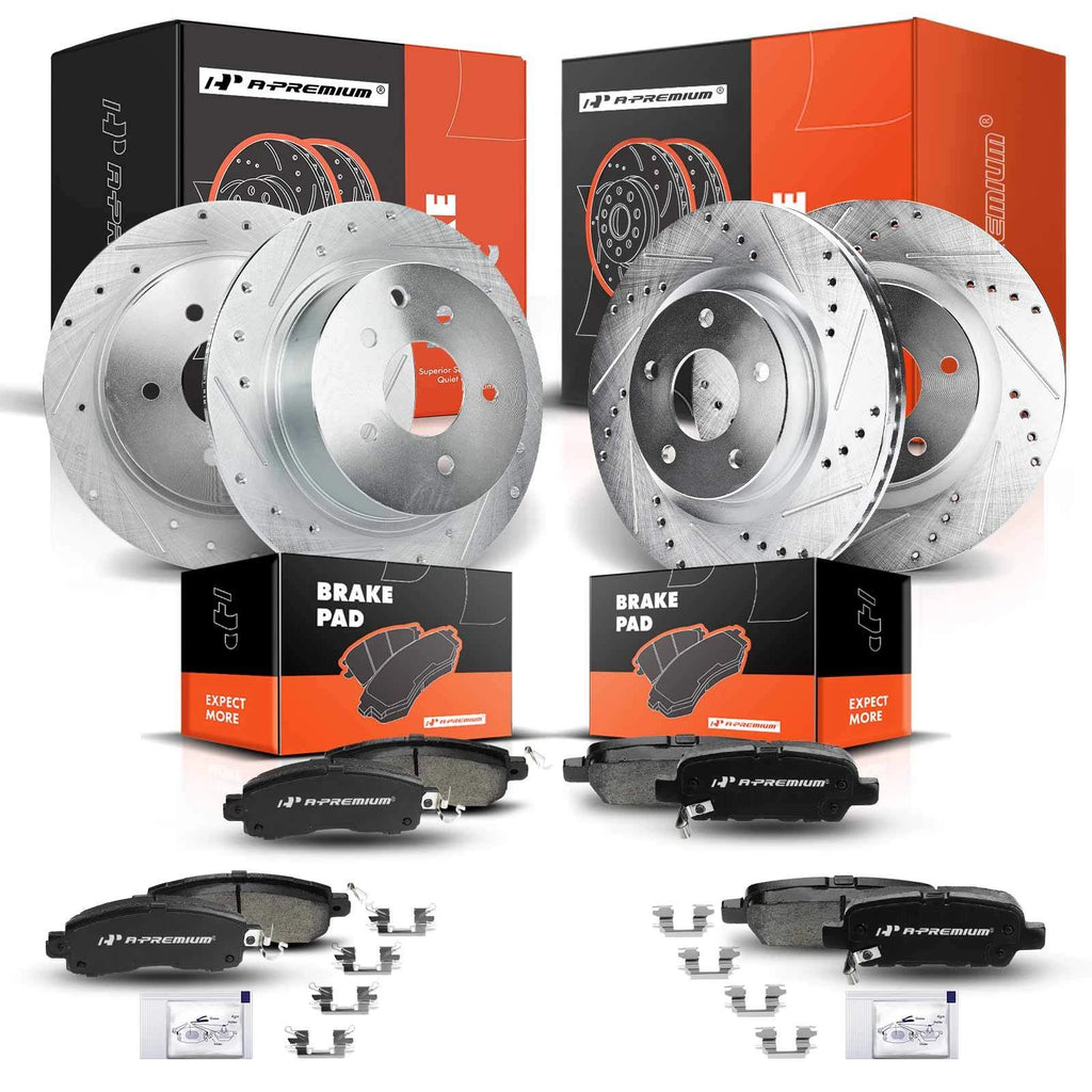 Drilled Brake Rotors & Ceramic Pads for Nissan Altima (2014–2017)