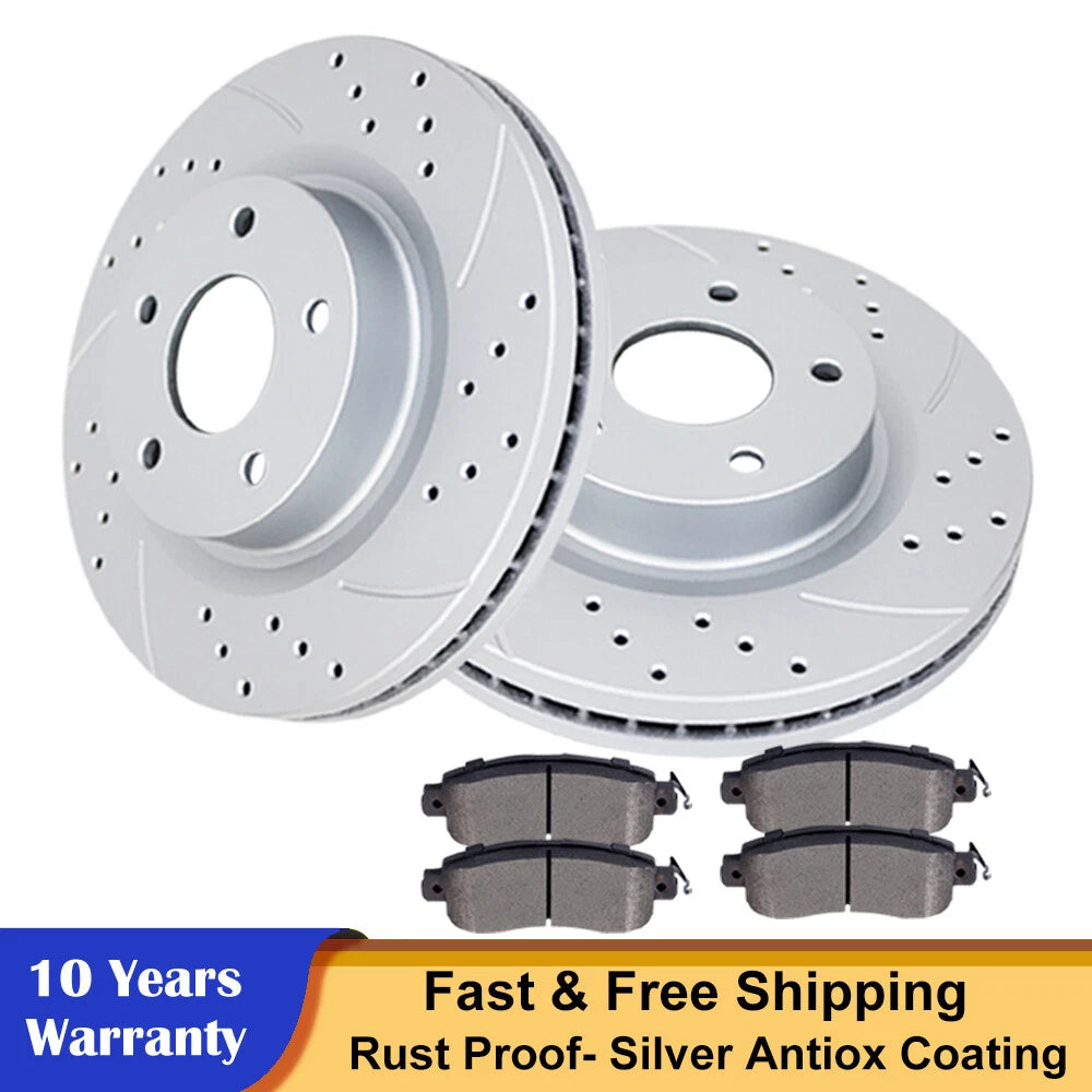 Front Drilled Brake Discs Rotors & Ceramic Pads for Nissan Altima (2013–2023)