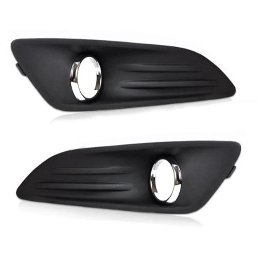 Pair Front Fog Light Cover Chrome Ring Trim for Ford Fiesta (2013–2017)