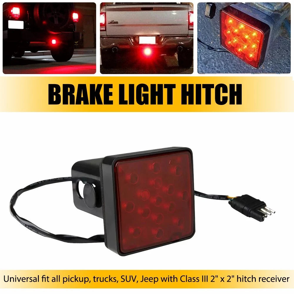 LED Brake Light Trailer Hitch Cover for 2" Receiver (Universal)