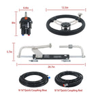 Hydraulic Outboard Steering Kit for 90HP Motors (20ft Hose)