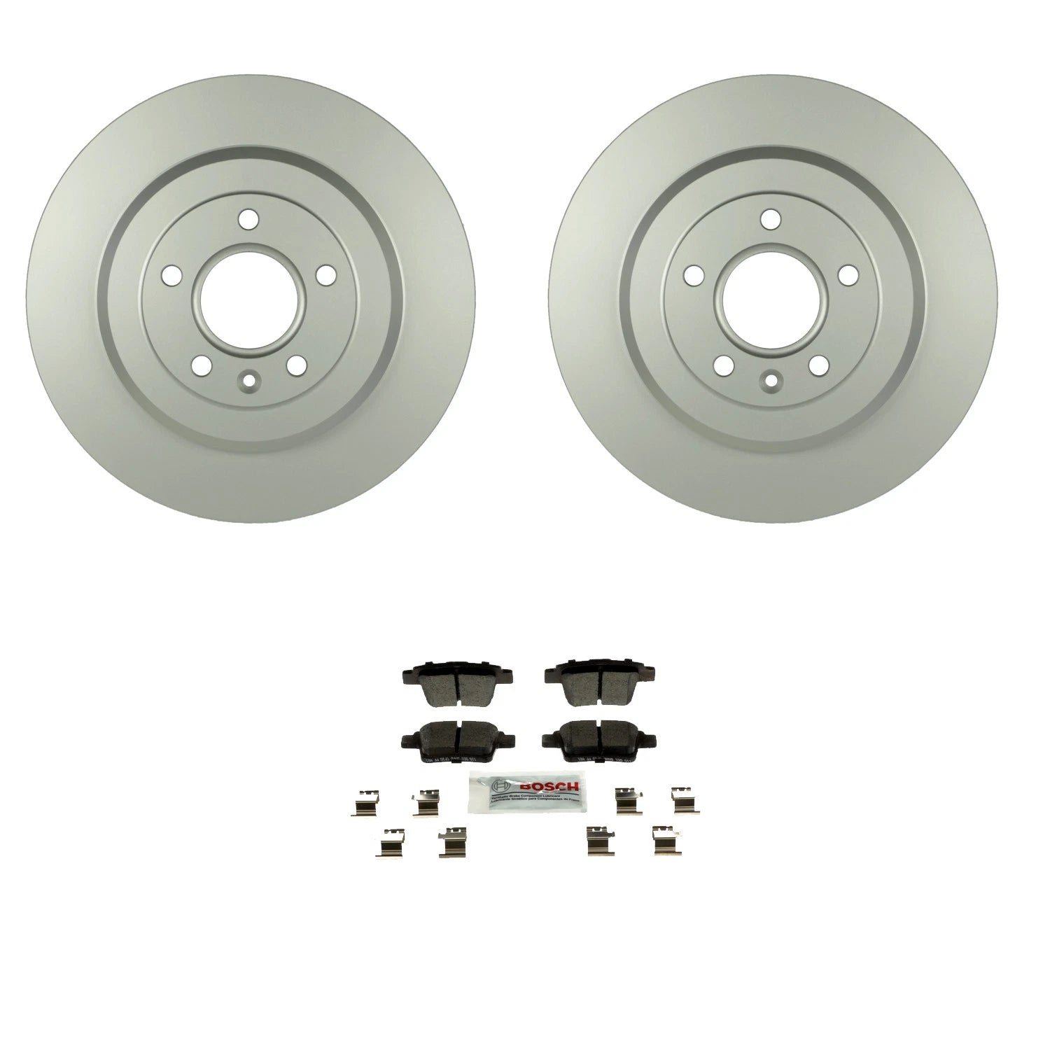 Bosch Rear Disc Brake Rotors & Ceramic Brake Pads Kit for Five Hundred (2005–2007)