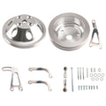 Engine Drive Pulley Set for Chevy 283-350 (1963–1987) Long Water Pump