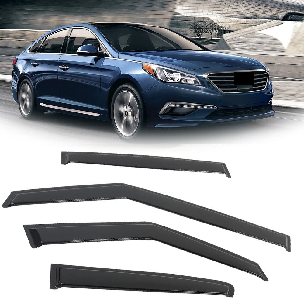 Set of 4 Smoke Side Window Vent Visors for Hyundai Veloster (2011–2017)