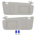Set of 2 Gray Sun Visors with Mirror Light for Toyota Venza (2009–2016)