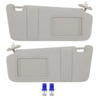Set of 2 Gray Sun Visors with Mirror Light for Toyota Venza (2009–2016)