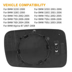 Heated Mirror Glass with Backing Plate for BMW 745i (2002–2005)