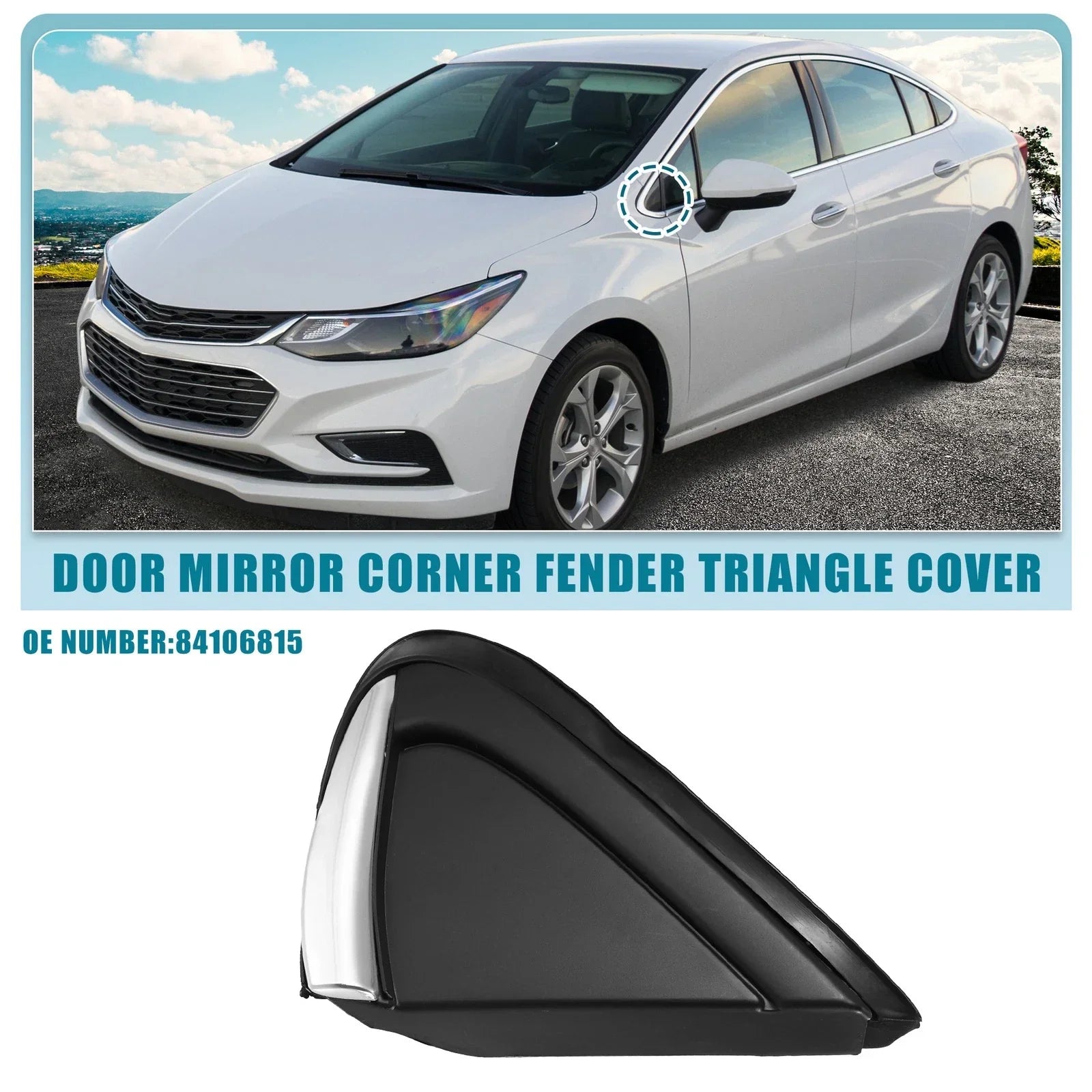 Front Left Car Mirror Corner Triangle Cover for Chevrolet ( Specified)