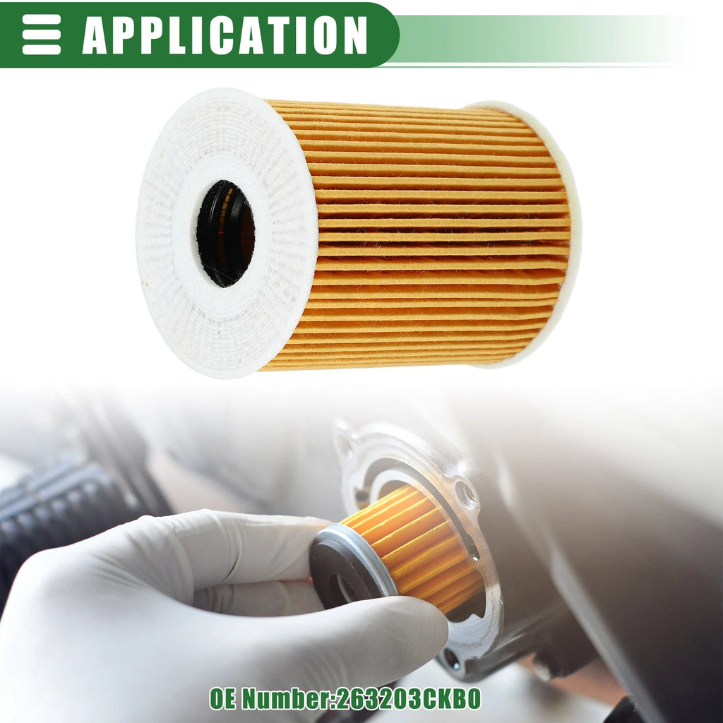 Set of 2 Engine Oil Filters for Kia Telluride (2020–2023) No. 263203CKB0