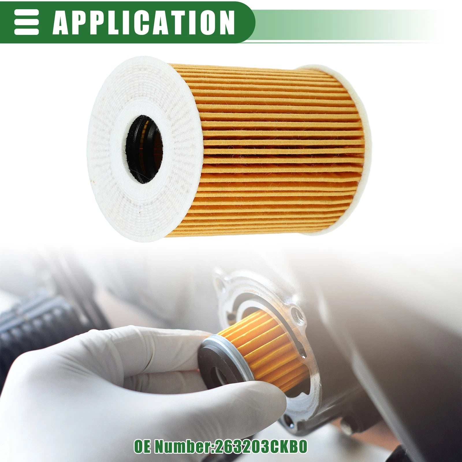 Set of 2 Engine Oil Filters for Kia Telluride (2020–2023) No. 263203CKB0