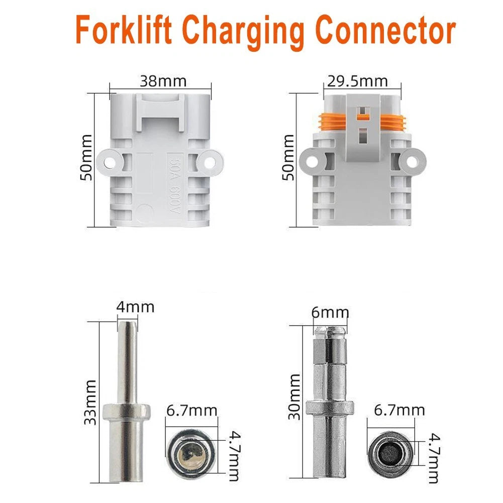 Set of 2 Male/Female Forklift Power Connectors -20°C to 105°C