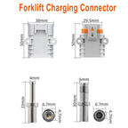 Set of 2 Male/Female Forklift Power Connectors -20°C to 105°C