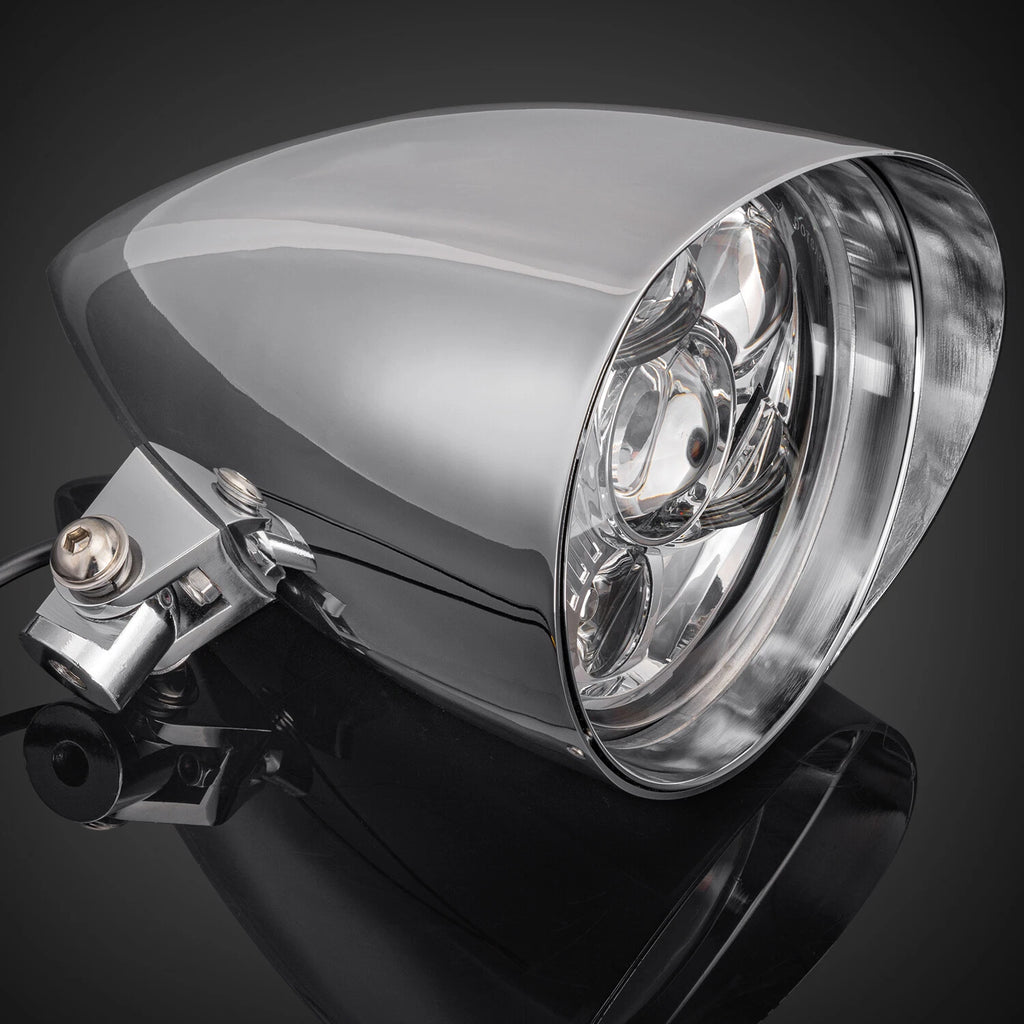 Chrome Motorcycle Bullet Headlight Lamp for Harley Chopper Dyna Softail
