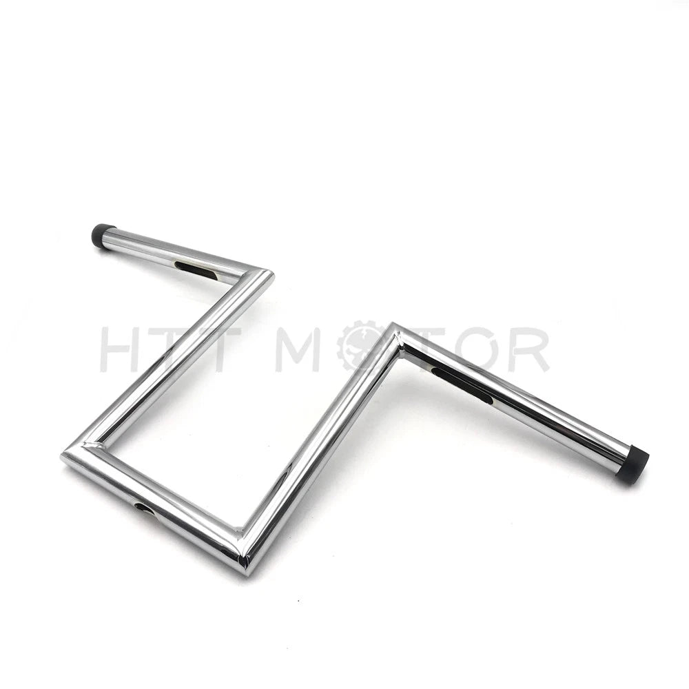 Chrome Z Bar 8" Rise Handlebars for Harley Softail Dyna Sportster
