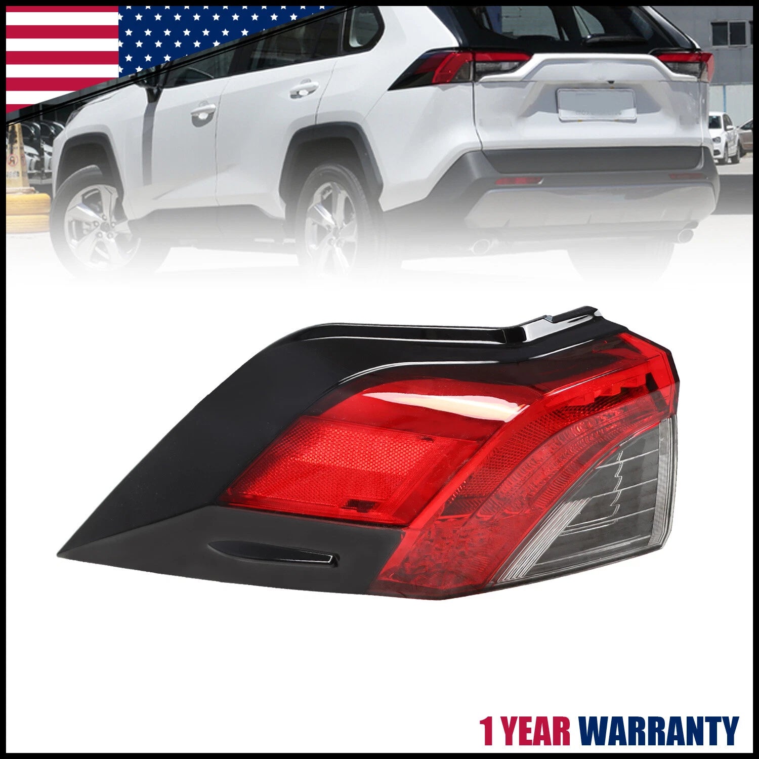 LED Left Driver Tail Light for Toyota RAV4 (2019–2023)