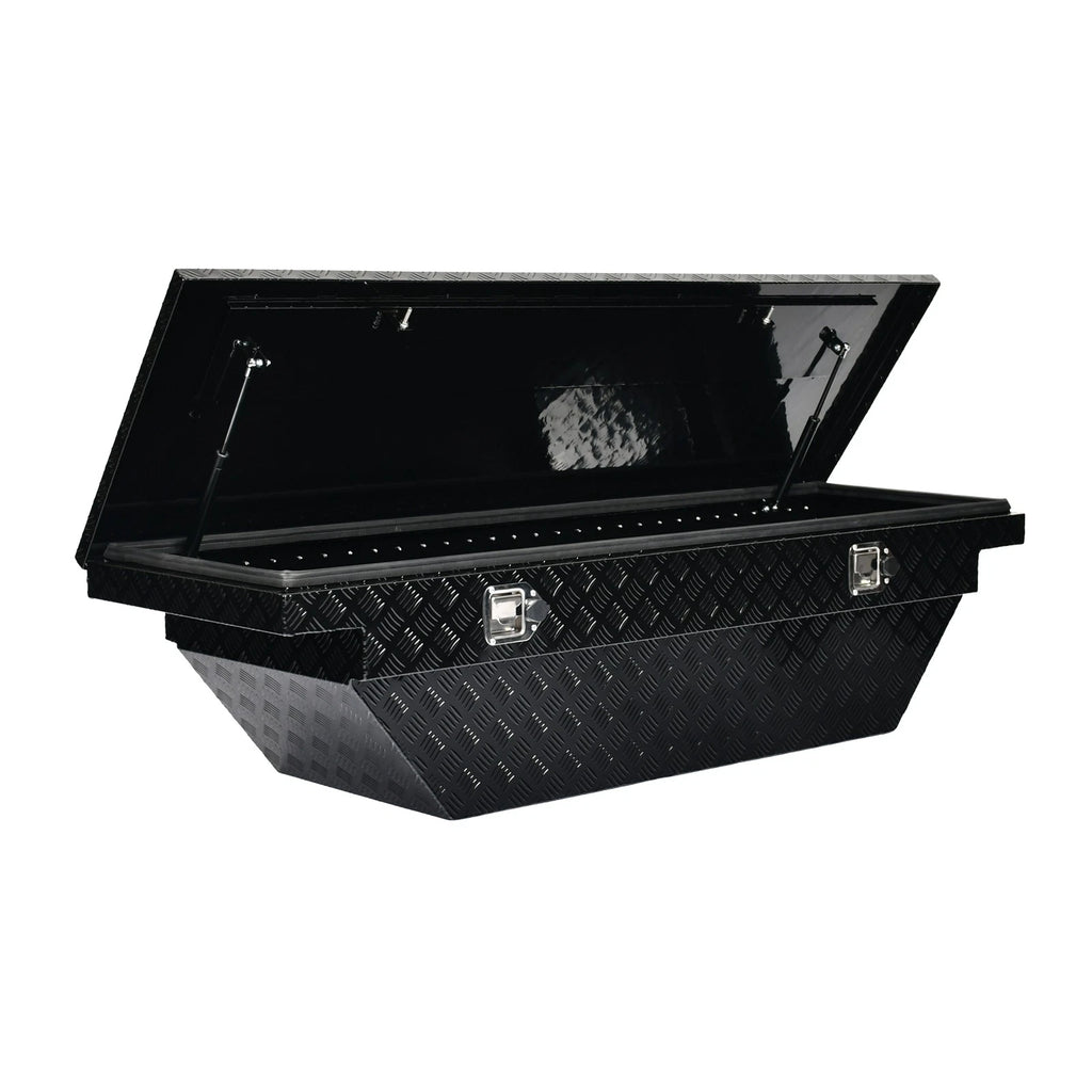 63" Gloss Black Aluminum Side Tool Box for Trucks (Low Profile)