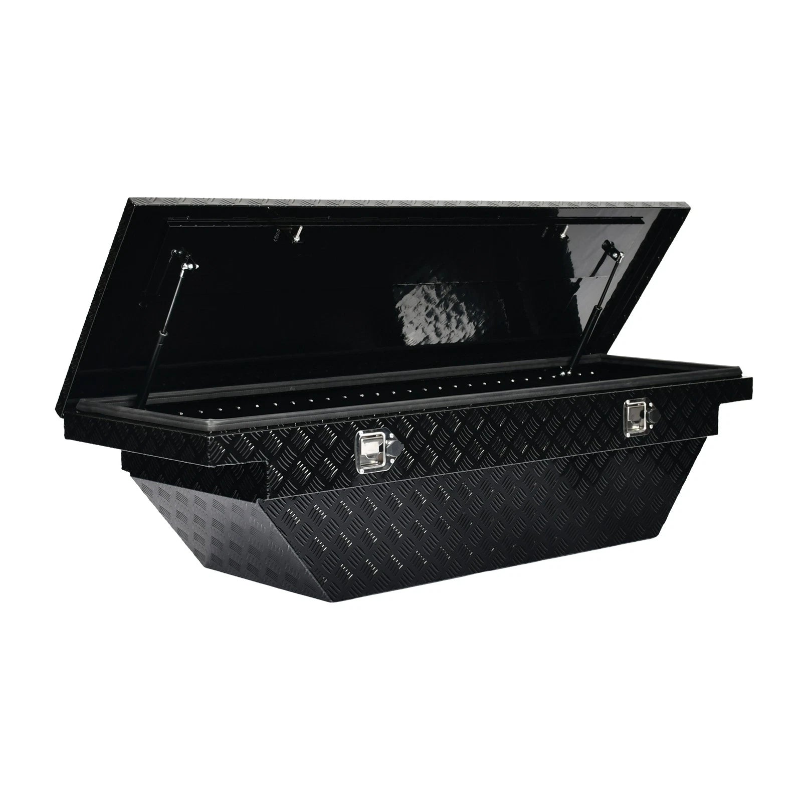 63" Gloss Black Aluminum Side Tool Box for Trucks (Low Profile)