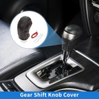 Car Gear Shift Knob Cover for Hyundai Tucson 2015-2018, Pebbled Black Red