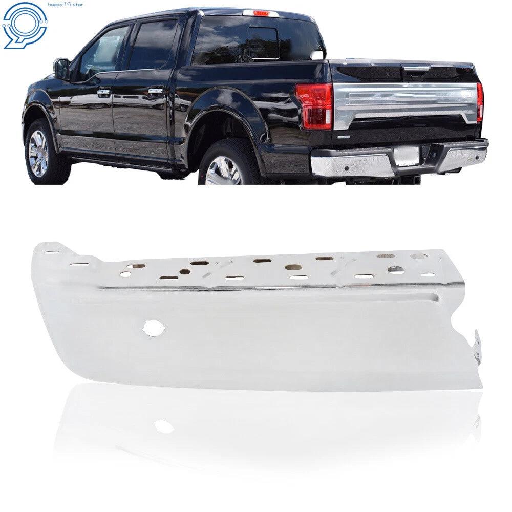 Rear Bumper End Set for Ford F-150 (2021–2023) with Assist Sensors Chrome