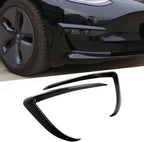 Gloss Black Front Fog Light Eyebrow Cover Trim for Tesla Model 3 (2017–2023) U8