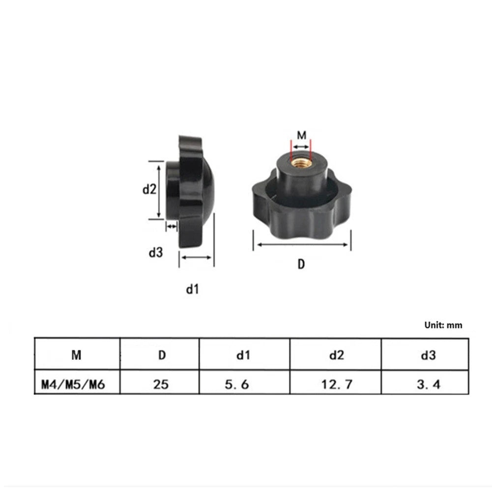 5X Black Clamping Stars for Enhanced Handling Comfort