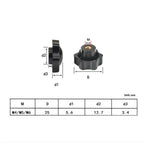 5X Black Clamping Stars for Enhanced Handling Comfort