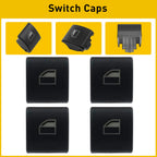 Set of 4 Window Switch Button Cover Caps for BMW E46 3-Series (1998–2006)