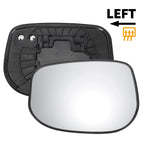 Heated Left Side White Mirror Glass for Honda Jazz (2008–2015)