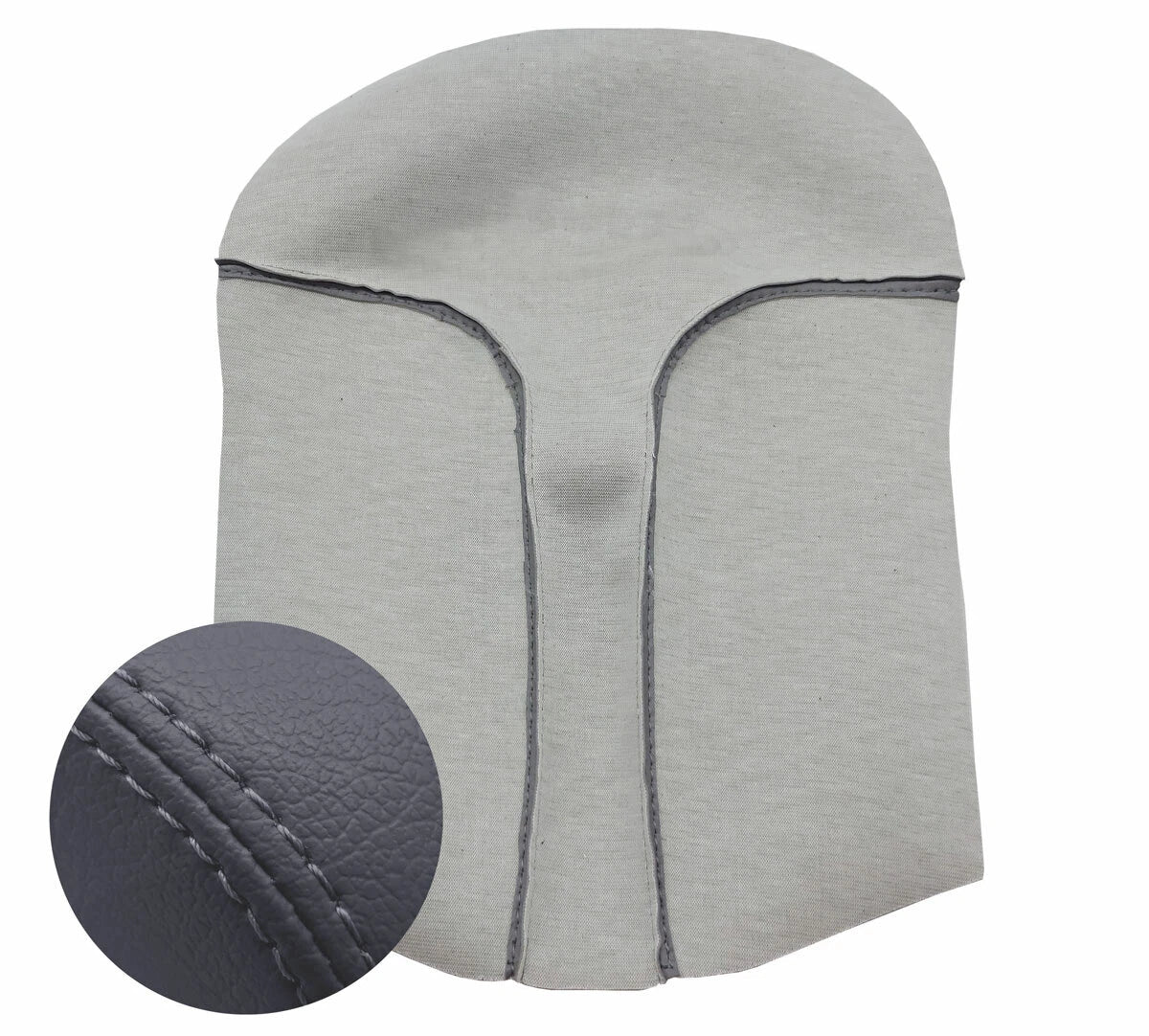 Center Console Lid Armrest Cover for Nissan Rogue (2017–2020) Gray PVC Leather