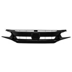 Front Hood Mesh Grille for Honda Civic Sedan Coupe (2019–2021) Glossy Black