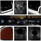 Front Bumper Face Bar for Silverado 2500 3500 HD (2011–2014) w/ Fog Light Holes Black