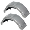 Set of 2 Single Axle Trailer Fenders for 13" Wheels (Top Step Skirt)