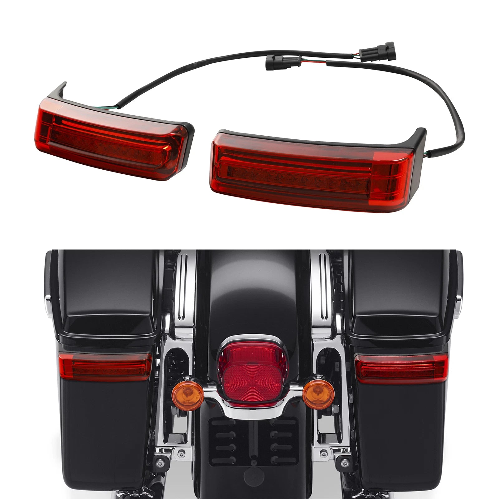 LED Saddlebag Running Brake Turn Light for Harley Electra Road Glide (2014–2023)
