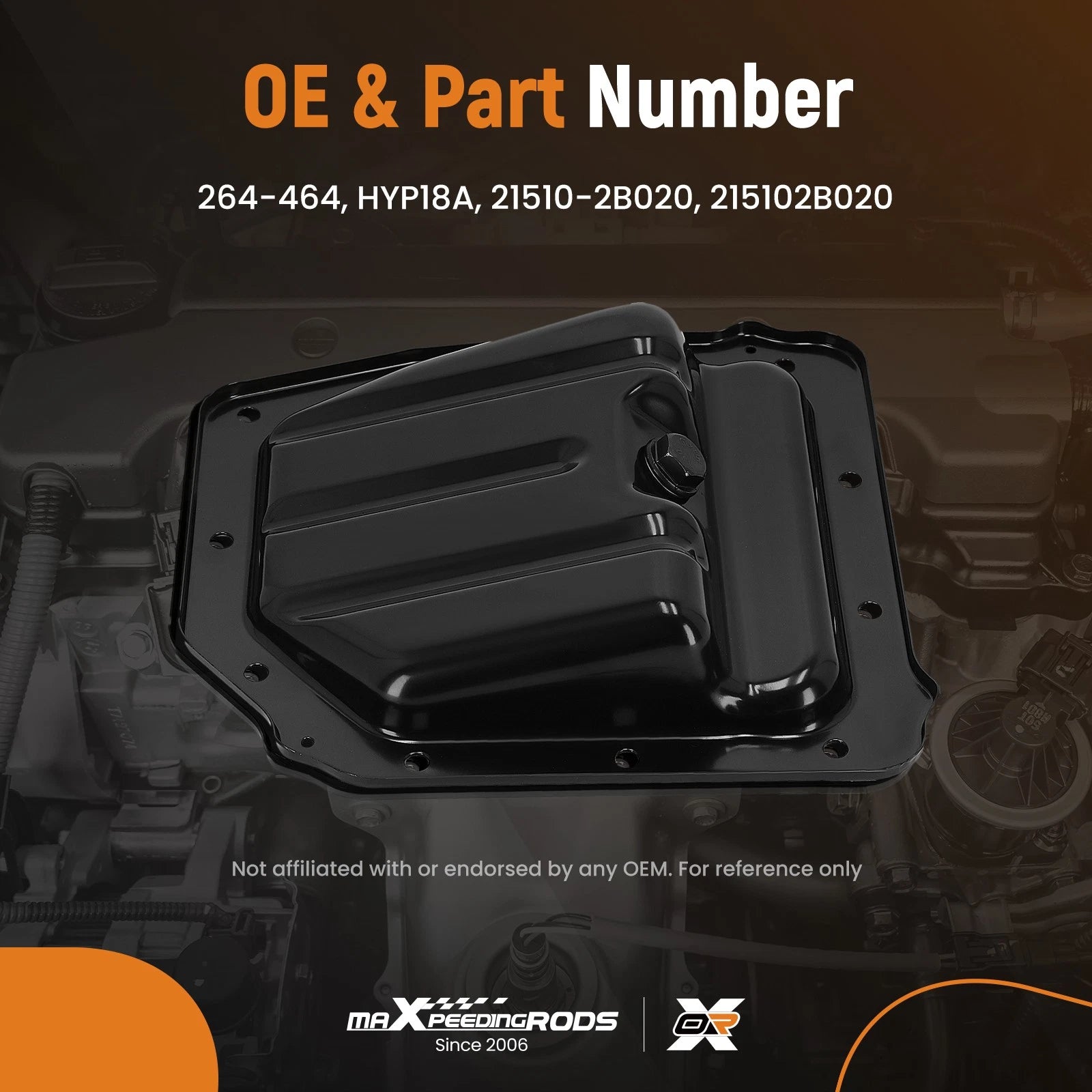Engine Oil Pan for Hyundai Accent Veloster Kia Rio Soul 1.6L (2010–2017)