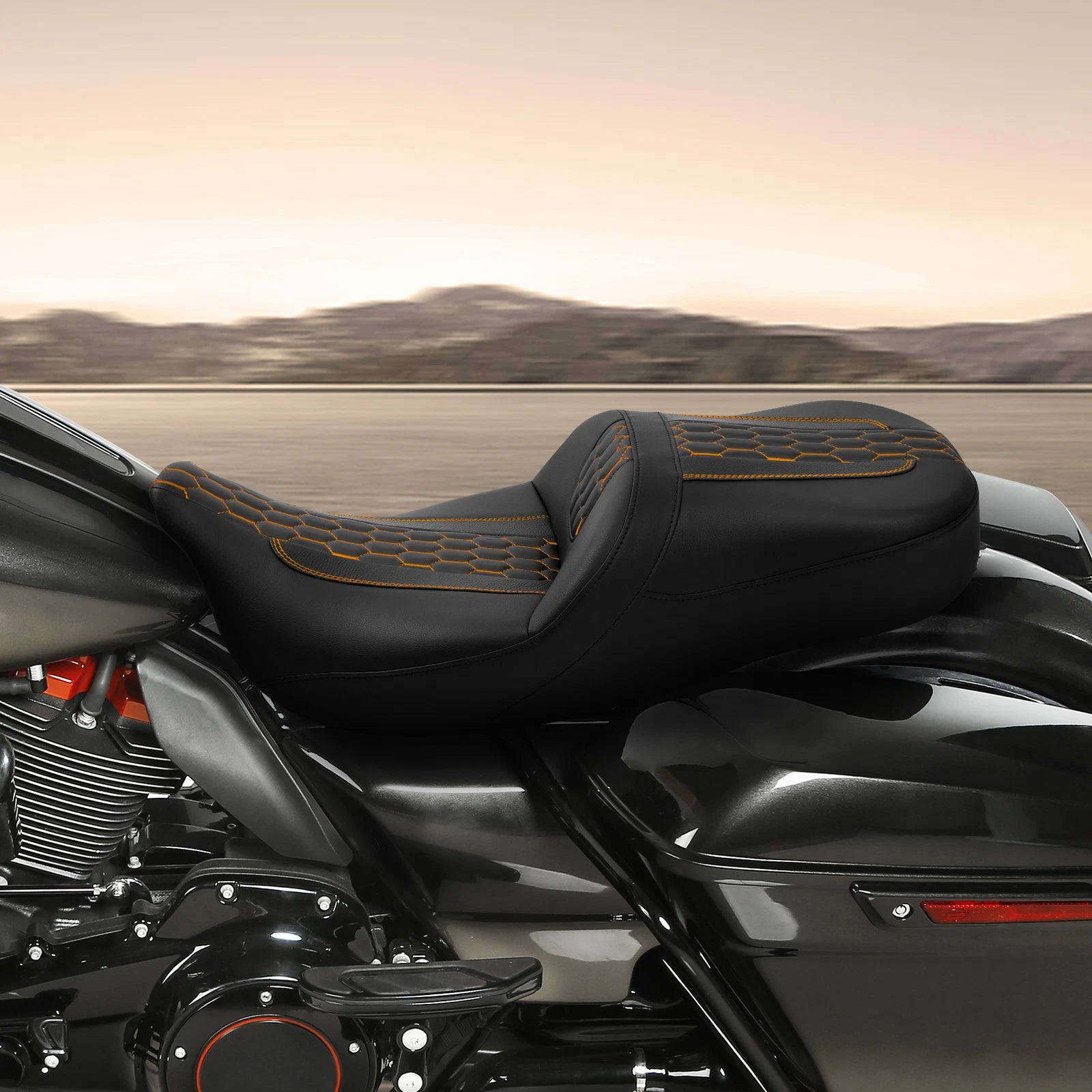 Rider Driver Passenger Seat for Harley Touring Street Glide Trike (2009–2023)