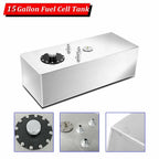 15 Gallon Aluminum Fuel Cell Gas Tank with Level Sender for Universal Use