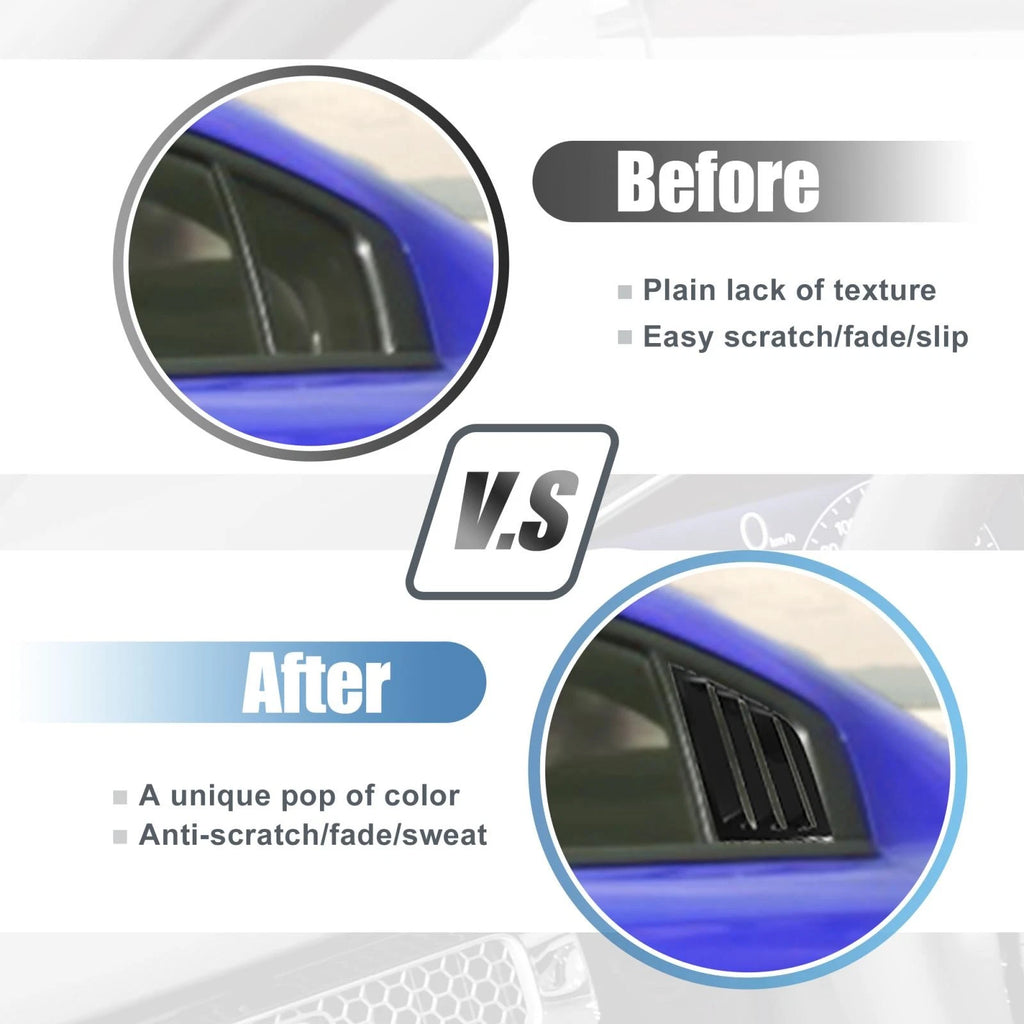 2pcs Rear Window Louvers for Dodge Charger (2011–2021) Air Vent Scoop Shades
