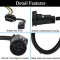 7 Way Trailer Tow Wiring Adapter & 4 Pin Light Plug for Chevy Colorado (2008–2019)