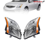 Set of 2 Halogen Headlights for Nissan Sentra (2010–2012) Chrome
