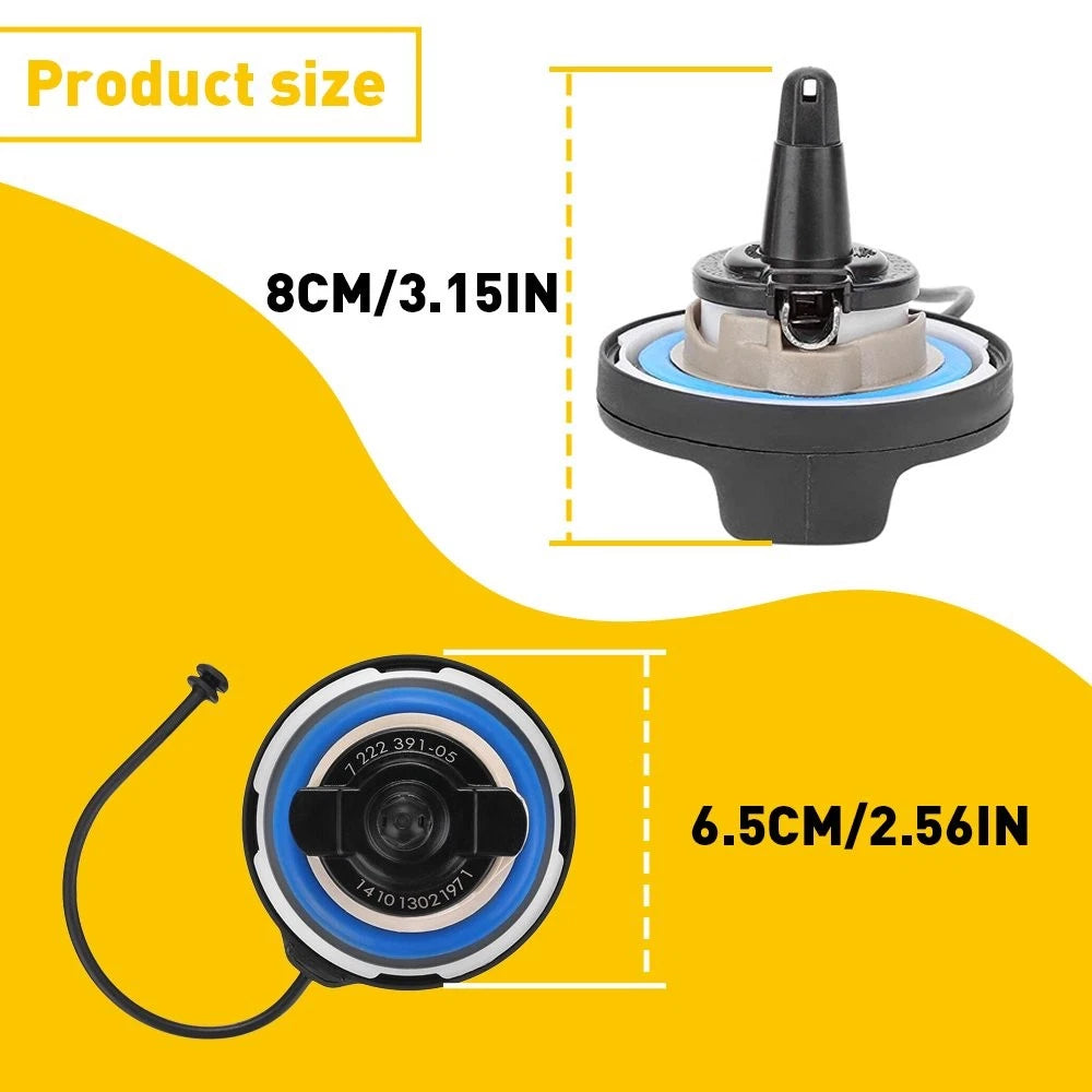 Fuel Gas Tank Filler Cap for BMW E36/E39/E46/E60/E90/E92 X3/X5 MINI (1992–2015) 16117222391