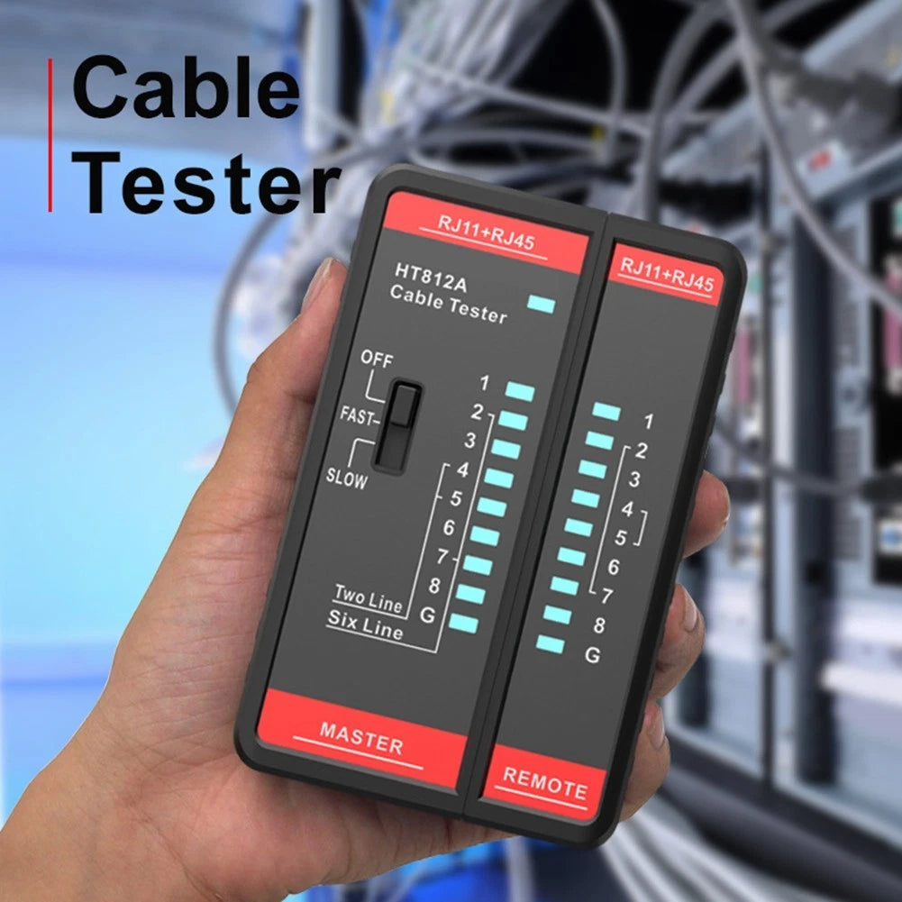 HT812A Cable Tester for RJ45 Network & RJ11 Phone Line (Battery Operated)