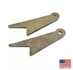 Steel Weld-On Front Shock Mounts with Frame Notch for Custom Hot Rods