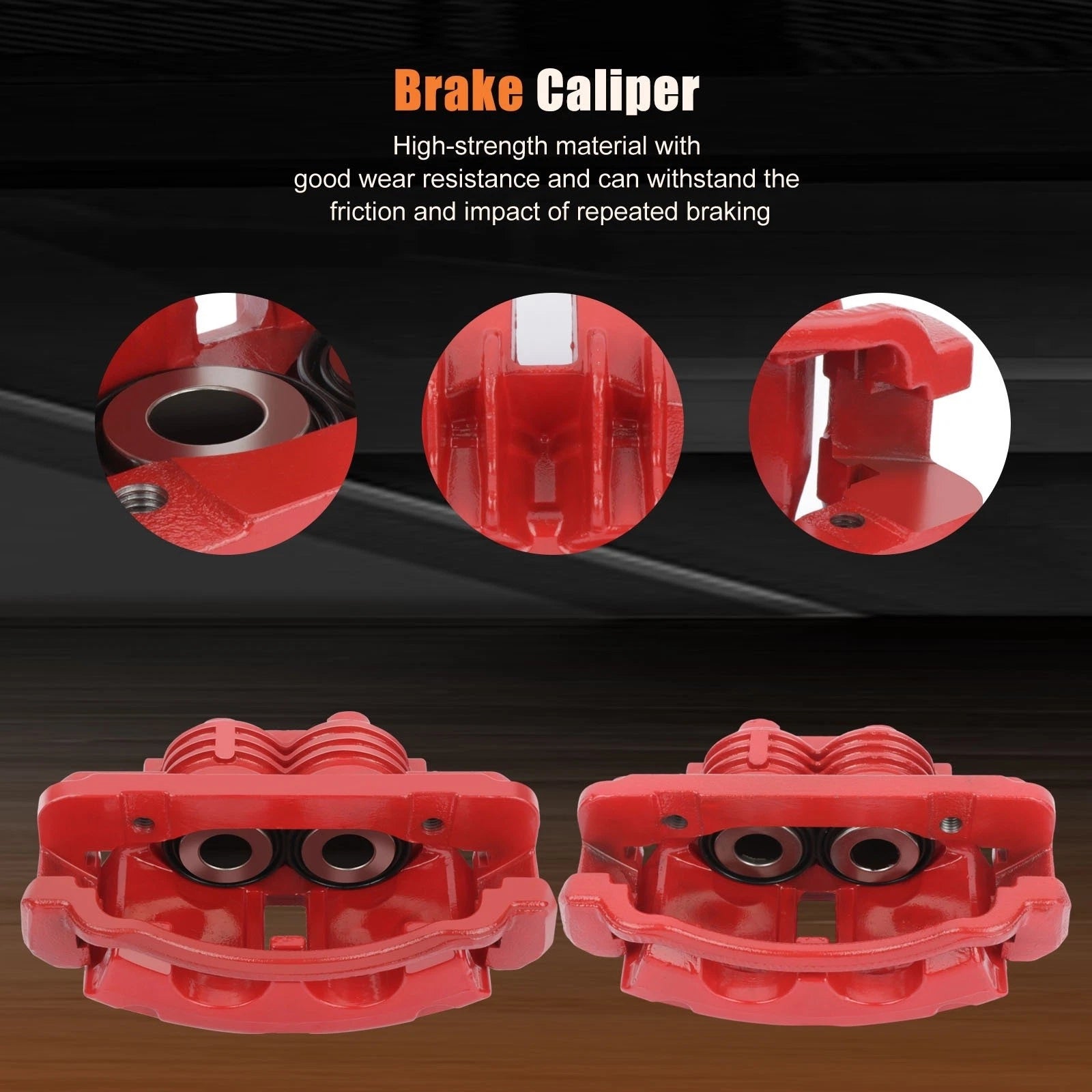 Brake Calipers with Bracket Assembly Pair for Ford Mustang (1999-2002)