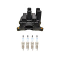 Denso Ignition Coil & Bosch Double Iridium Spark Plug Kit for Ford Focus (2000–2011)