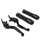 Black Extendable Brake Clutch Levers & Handlebar Grips for Daytona 675 R