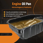 Oil Pan for Acura TSX 2.4L DOHC (2004–2008) HOP11B Direct Fit